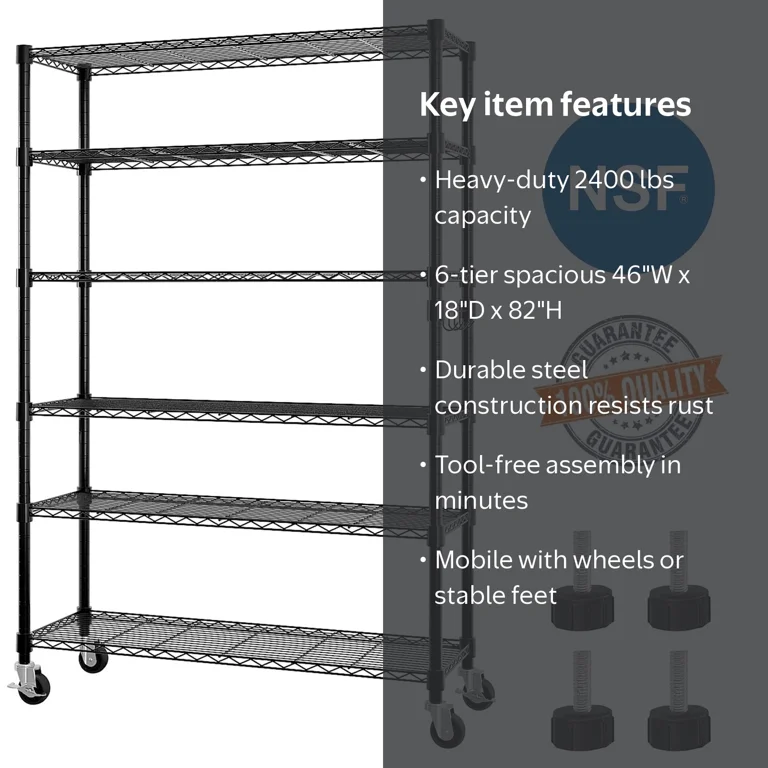 【chillingcampeeps】cc utility rack Ktaxon 6 Tier Wire Shelving, 46