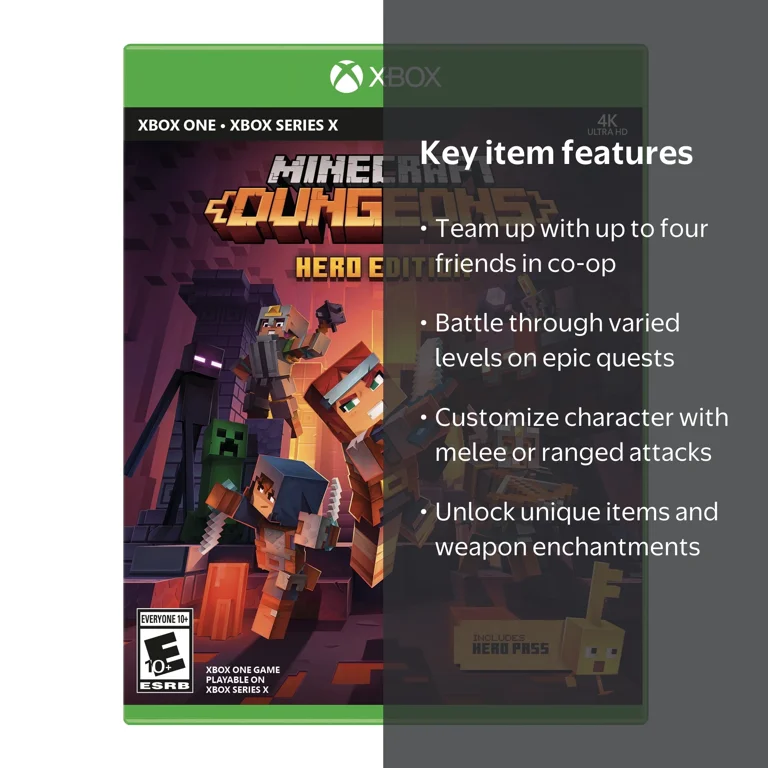Microsoft, Minecraft Dungeons Hero Edition, Main Game, Xbox
