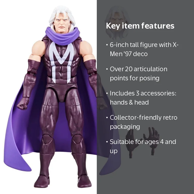 Marvel Legends Series Magneto, X-Men '97 Action Figure (6