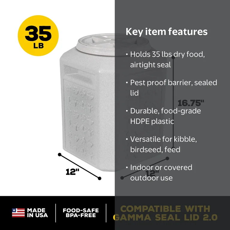新品未開封 vaultroom CONTAINER 20L 白黒 2点セット Free Shipping! Gamma2 Vittles Vault Outback Pawprint Plastic Dry