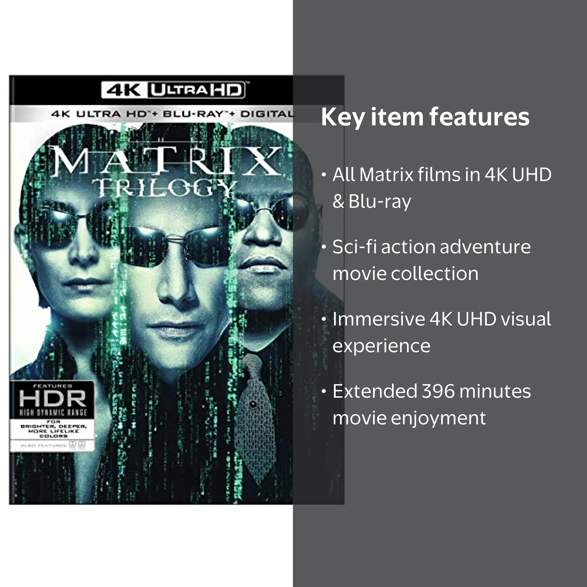 Warner Home Video: The Matrix Trilogy - 4K Ultra HD & Blu-ray
