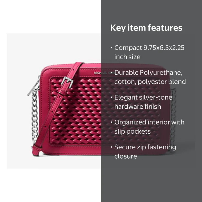 Michael Kors Women's Jet Set Large Woven Crossbody Bag (DK