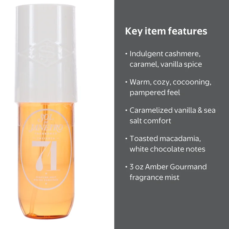 Sol De Janeiro, Fragrance Mist, Cheirosa 71, 3 oz with Coconut