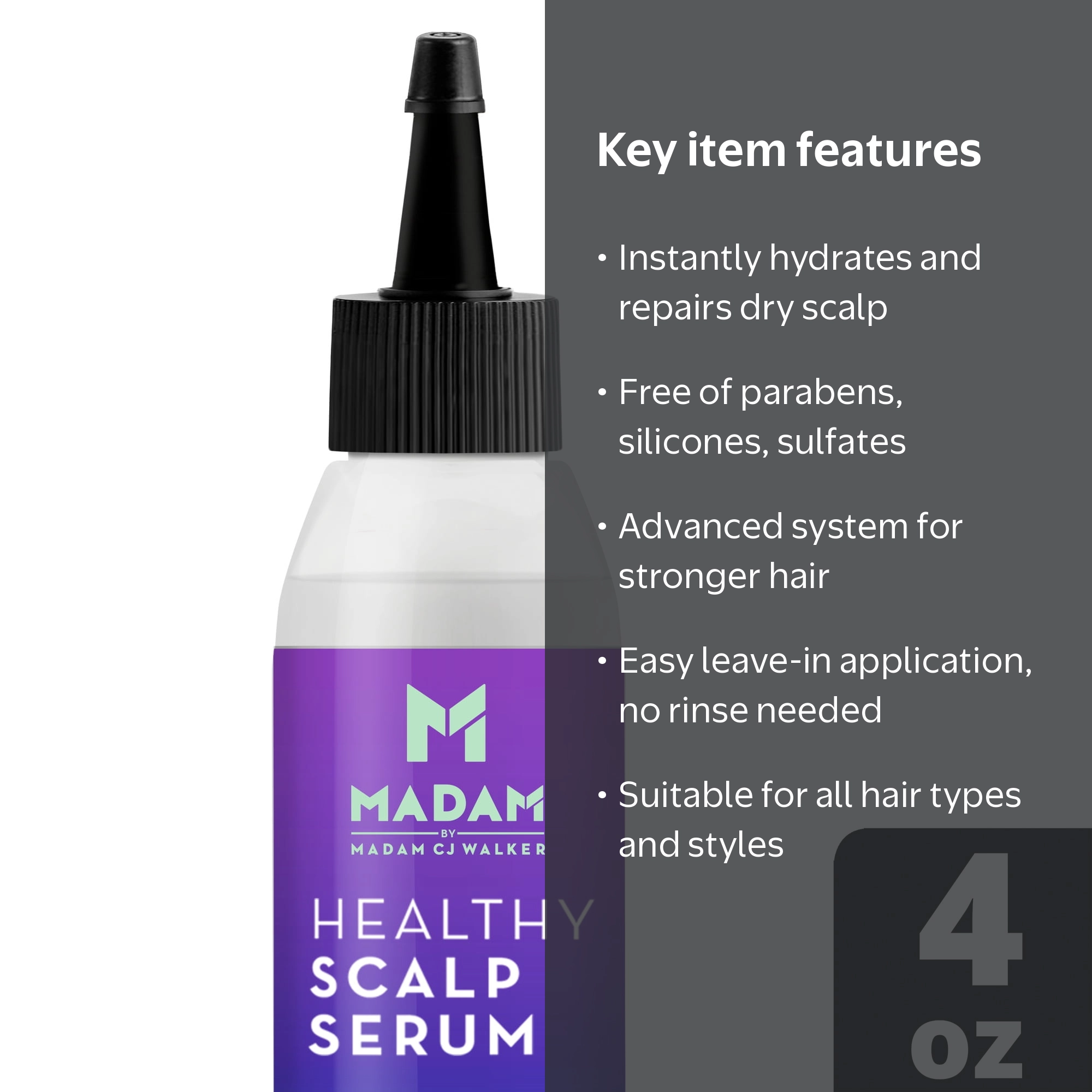 MADAM C.J. Walker Hydrating Scalp Serum, Alcohol-Free, for Dry
