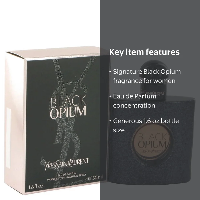 YSL Black Opium Eau De Parfum Spray for Women, 1.7 oz - Walmart.com