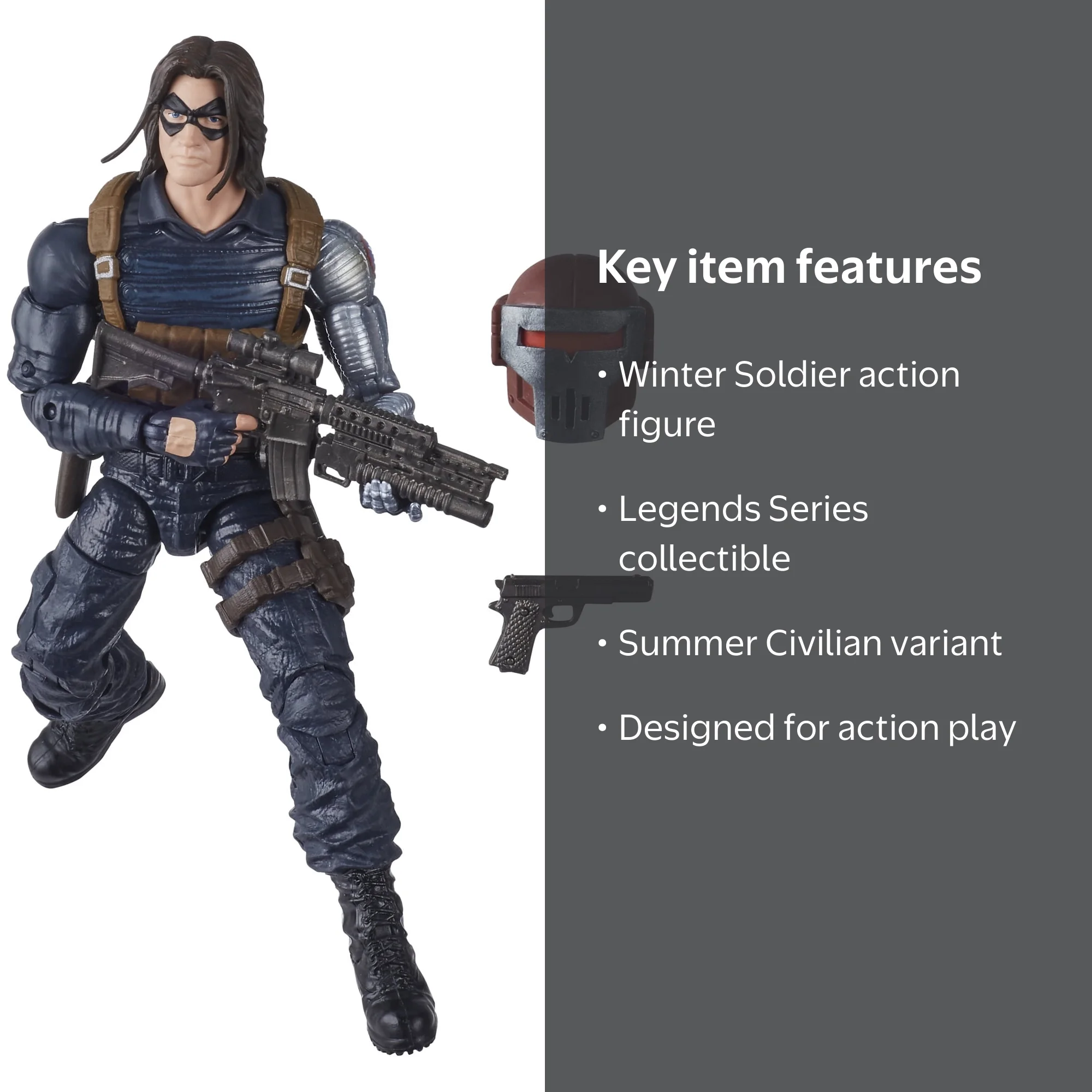 Black Widow Legends Series Winter Soldier Action Figure, Hasbro