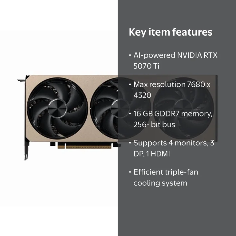 RTX 5070 TI 16G INSPIRE 3X OC - Walmart.com