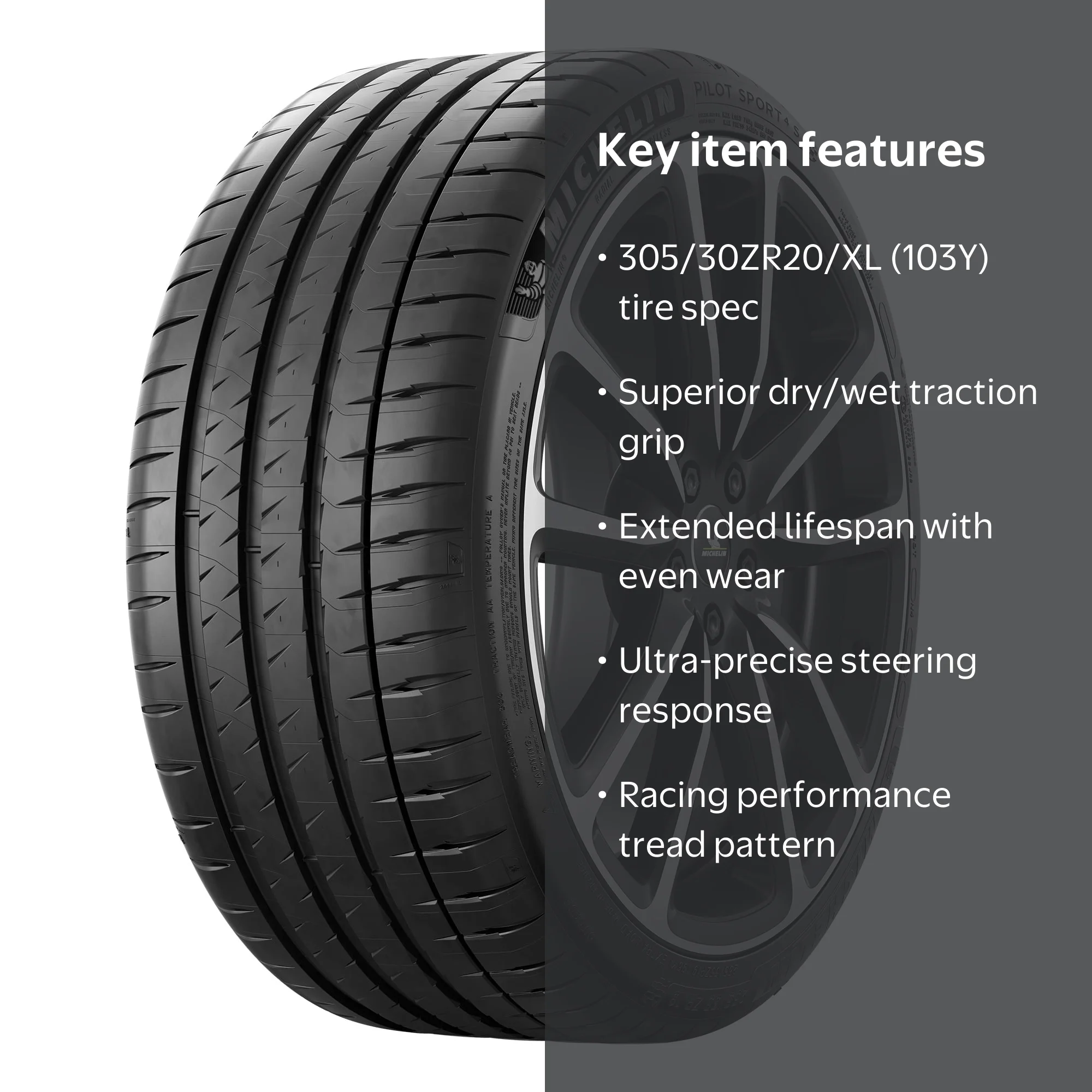 Michelin Pilot Sport 4 S Summer 305/30ZR20/XL (103Y) Tire