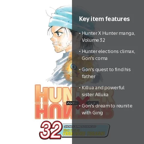 Yoshihiro Togashi, Hunter X Hunter, Vol. 32: Crushing Defeat Yoshihiro Togashi, Hunter X Hunter, Vol. 32: Crushing Defeat
