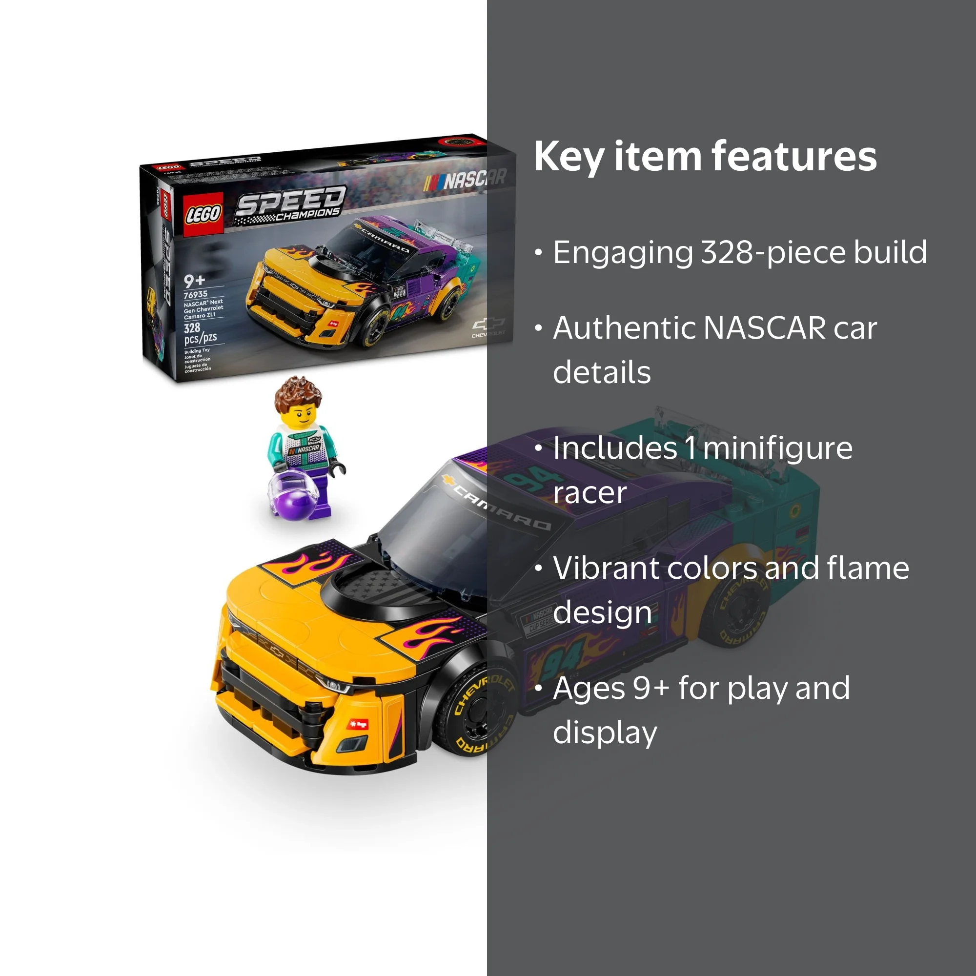 Free Shipping! LEGO NASCAR Speed Champions Chevrolet Camaro ZL1