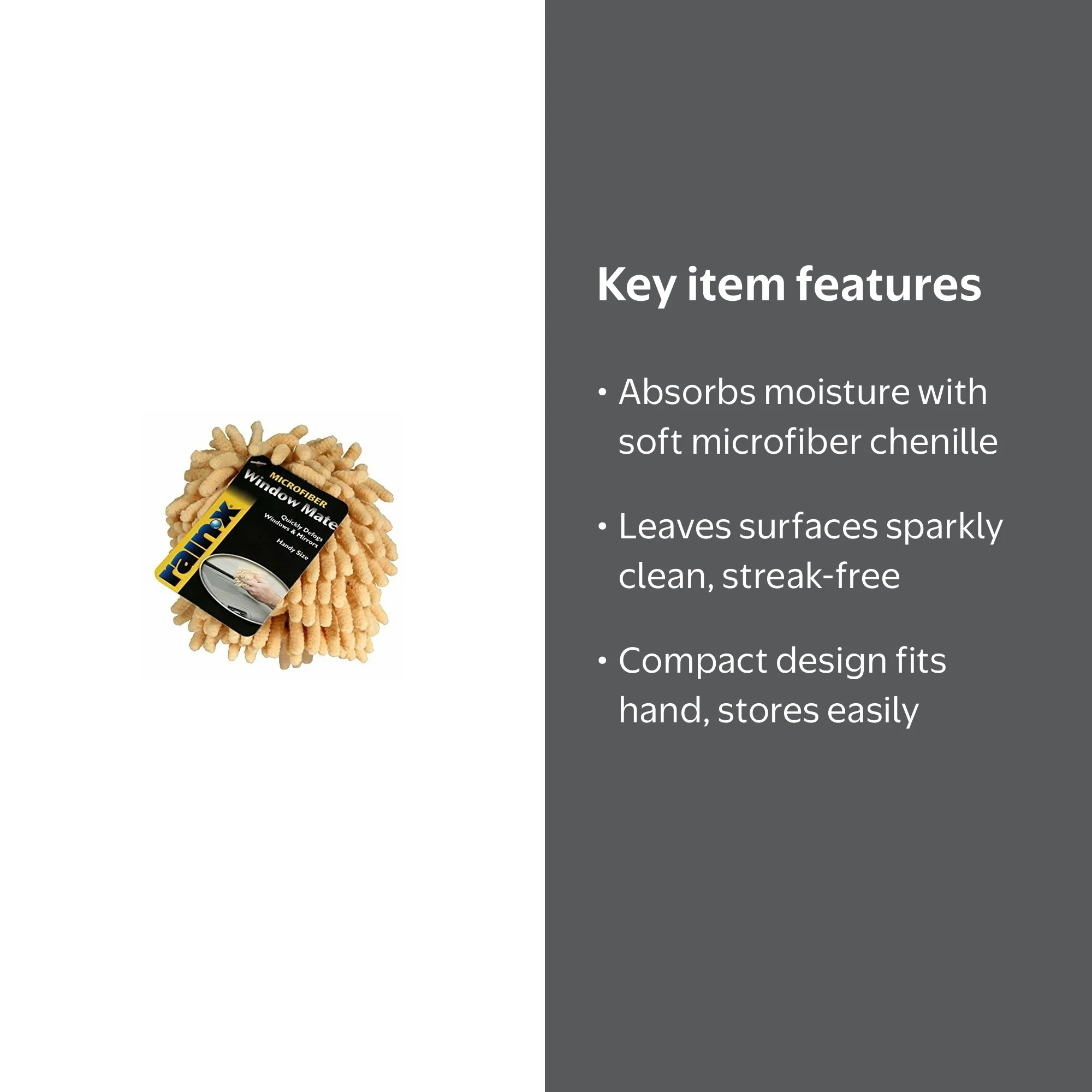 Rain-X Microfiber Fog-Ball, Absorbent Windshield Cleaner, Window