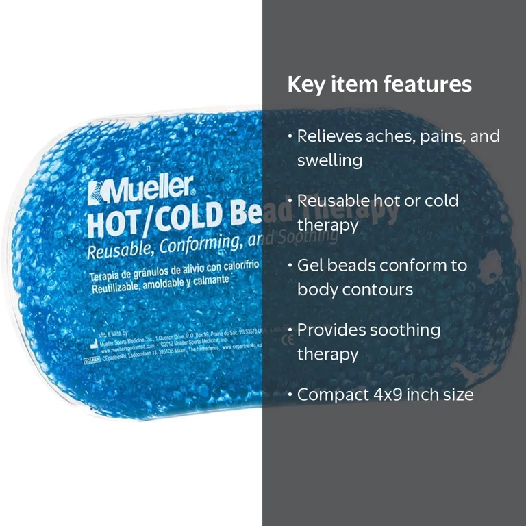 Mueller Beaded Reusable Hot/Cold Pack, Blue HSA/FSA Eligible