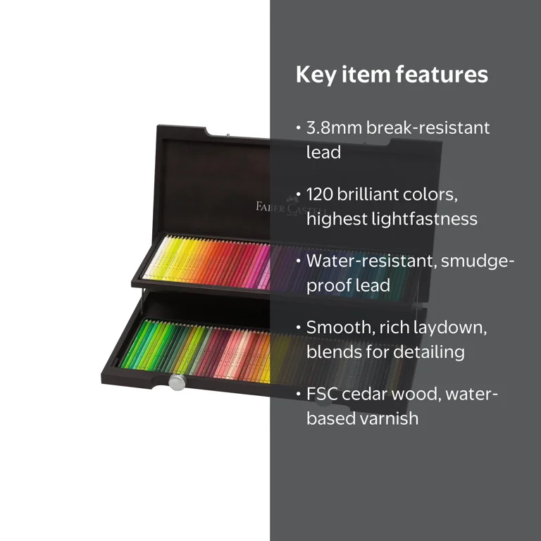 Faber-Castell Polychromos Color Pencils – 120 Colored Pencils