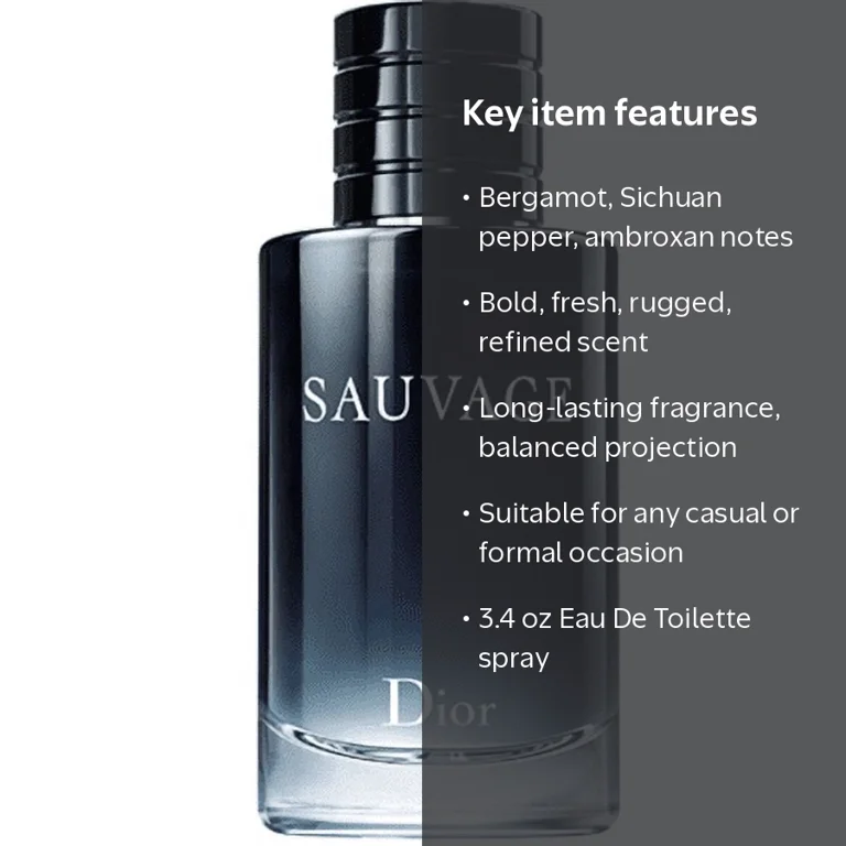 Dior, Sauvage Eau De Toilette Spray, 3.4 oz, Men, Multicolor
