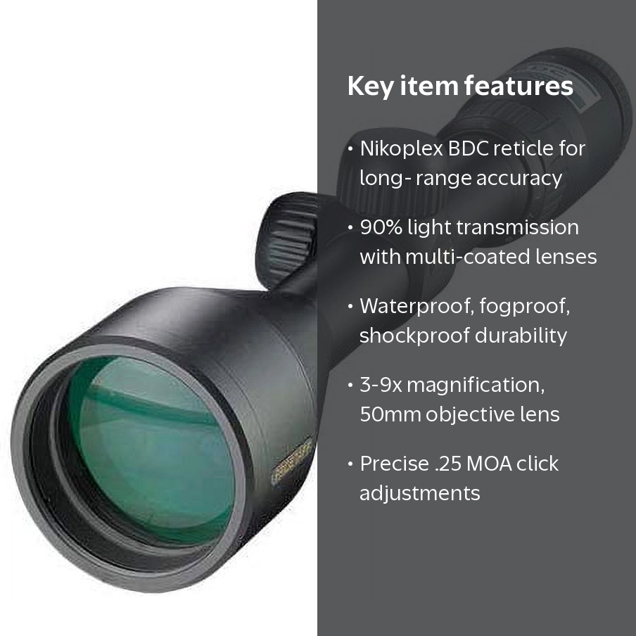 Nikon Prostaff 3-9x50mm Riflescope, Matte Black Nikoplex - Walmart.com