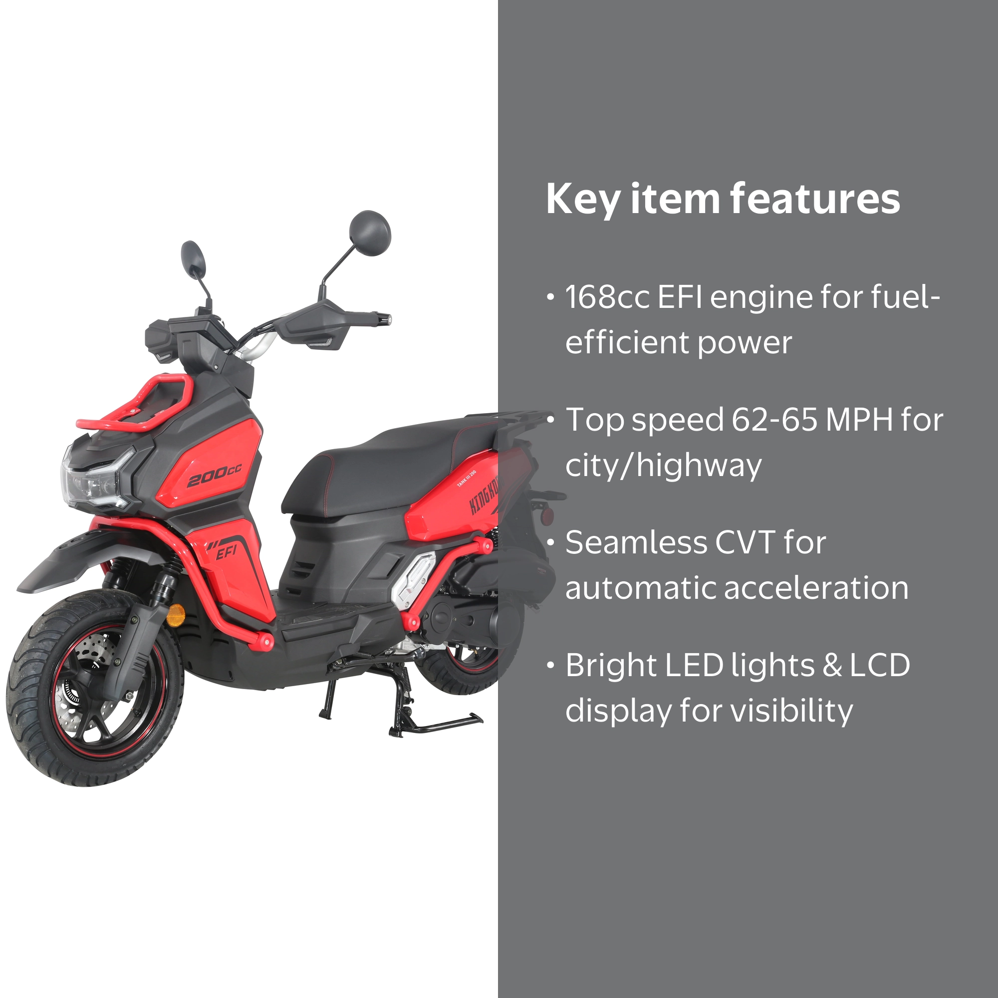 New Limited Edition HHH Tank 200 King Kong Scooter – EFI Fuel