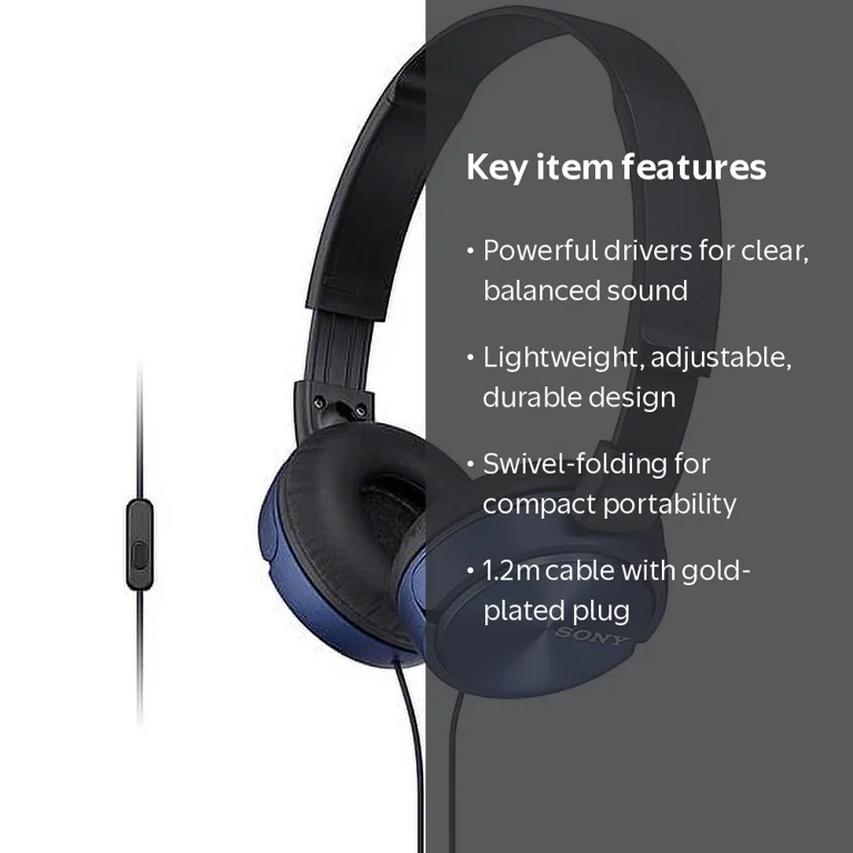 Sony, On-Ear Headphone, MDRZX310AP, Multi-color, Built-in