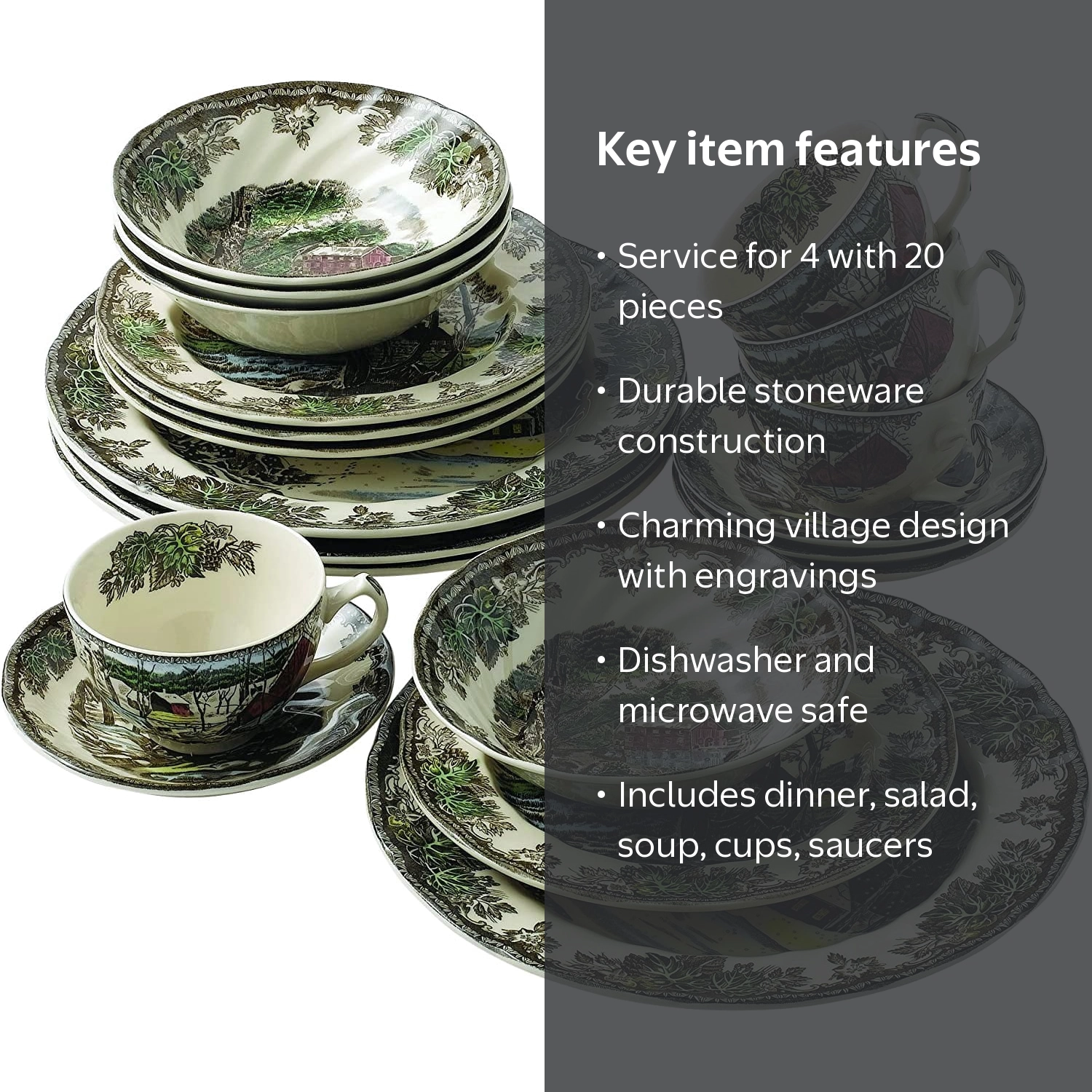 Johnson Brothers Friendly Village Stoneware 20-Piece Dinnerware
