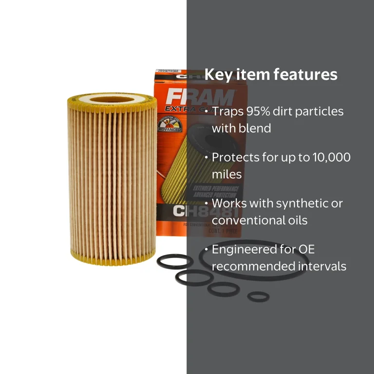 FRAM Extra Guard Oil Filter, CH8481,10K mile Filter for Chrysler