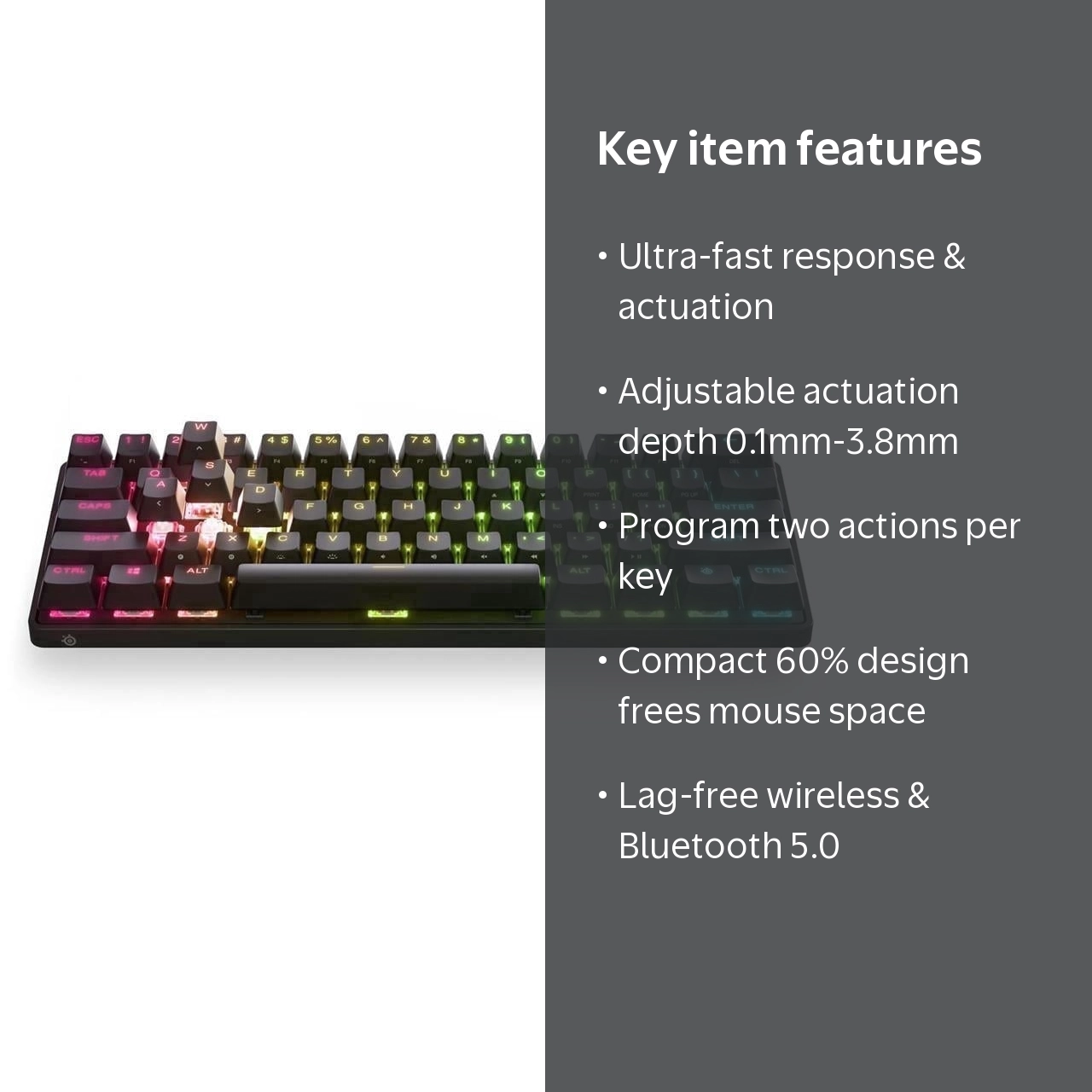 SteelSeries, Apex Pro Mini Wireless Mechanical Gaming Keyboard
