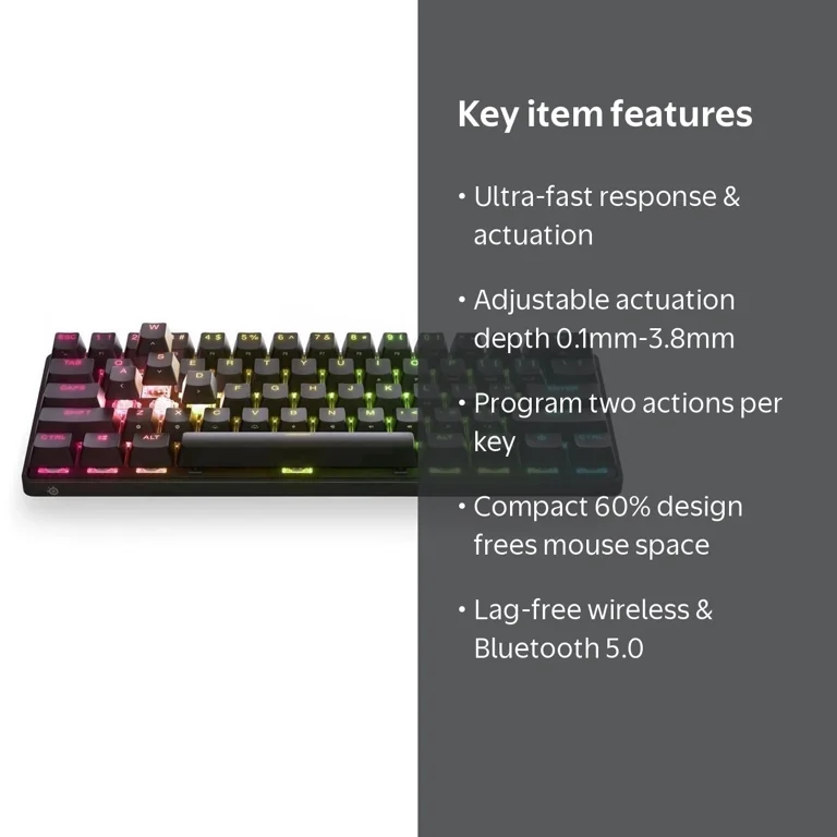 SteelSeries, Apex Pro Mini Wireless Mechanical Gaming Keyboard