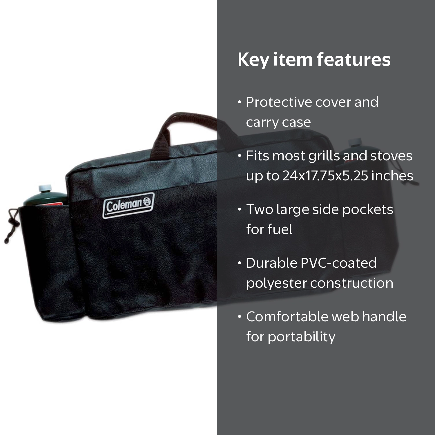 Coleman Stove Carry Case, Heavy Duty Vinyl, Zipper with Propane