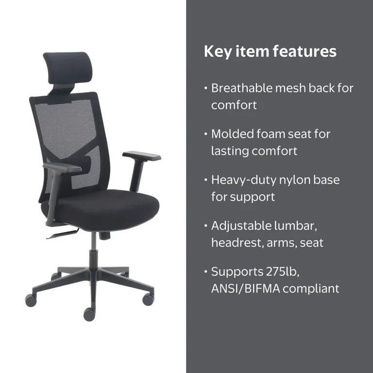 Hengyu La-Z-Boy Ergonomic Mesh Office Chair, Adjustable Height