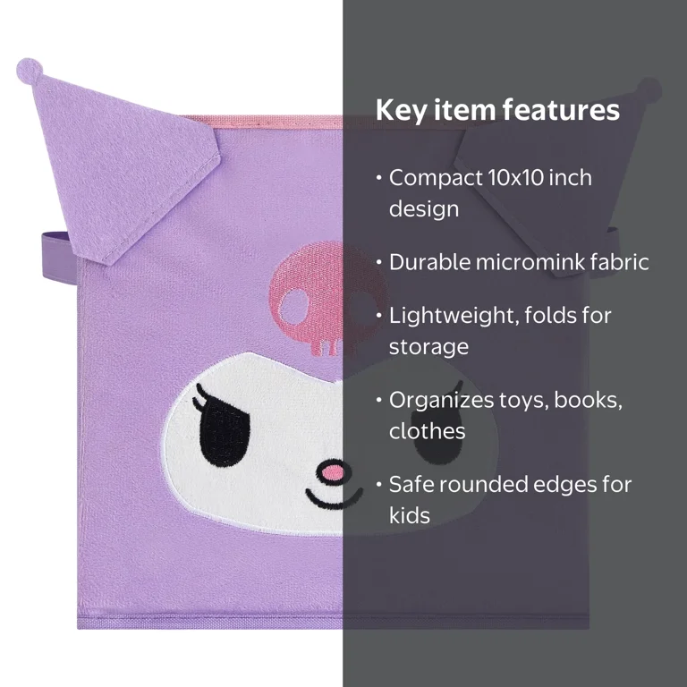 Kuromi Micromink Figural Storage Cube - Walmart.com