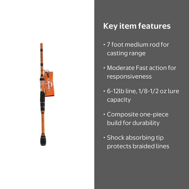 berkley blast fishing rod Shock Casting Rod* Fishermans Central The Berkley Cherrywood HD Casting Rod has been a favorite for over 30 years Berkley Shock Spinning Rod, 7'