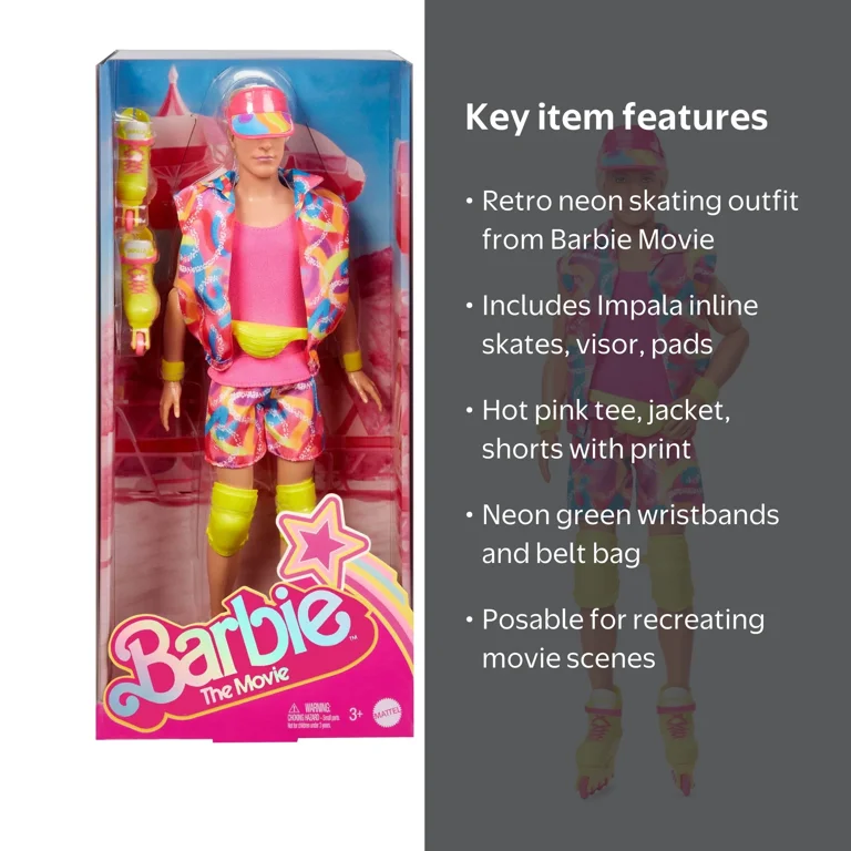 Barbie, Collectible Ken Doll, with Retro Neon Skating Outfit