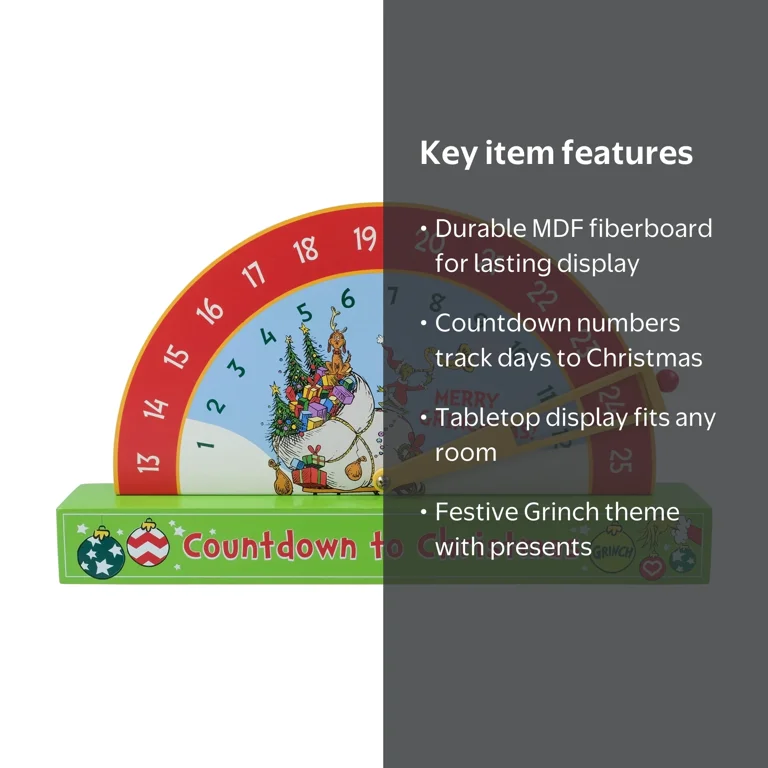 Ruz, DC Grinch MDF Countdown Calendar, Merry Grinchmas - Walmart.com