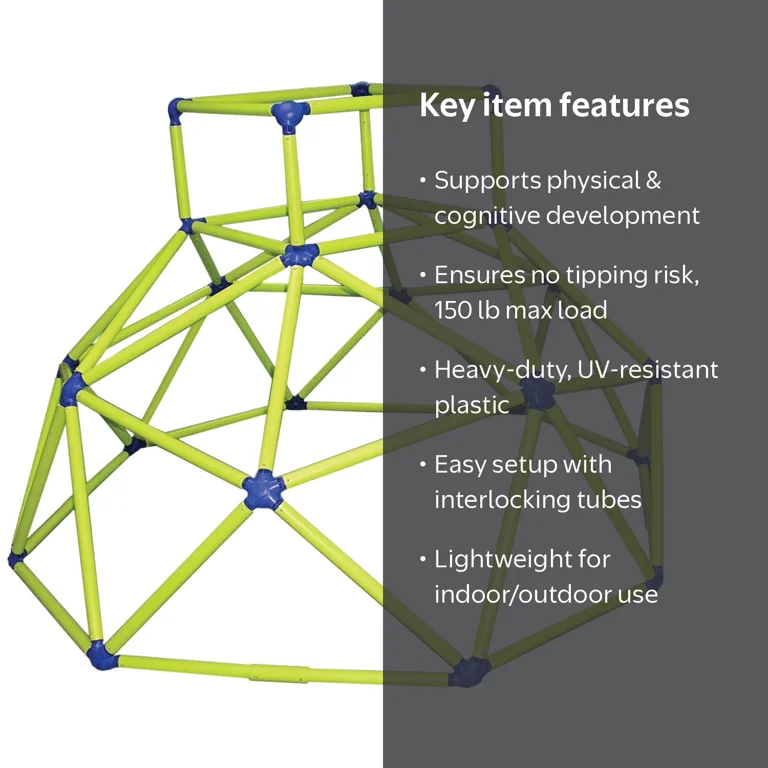 Eezy Peezy Monkey Bars Climbing Tower for Kids Ages 3–6, Green