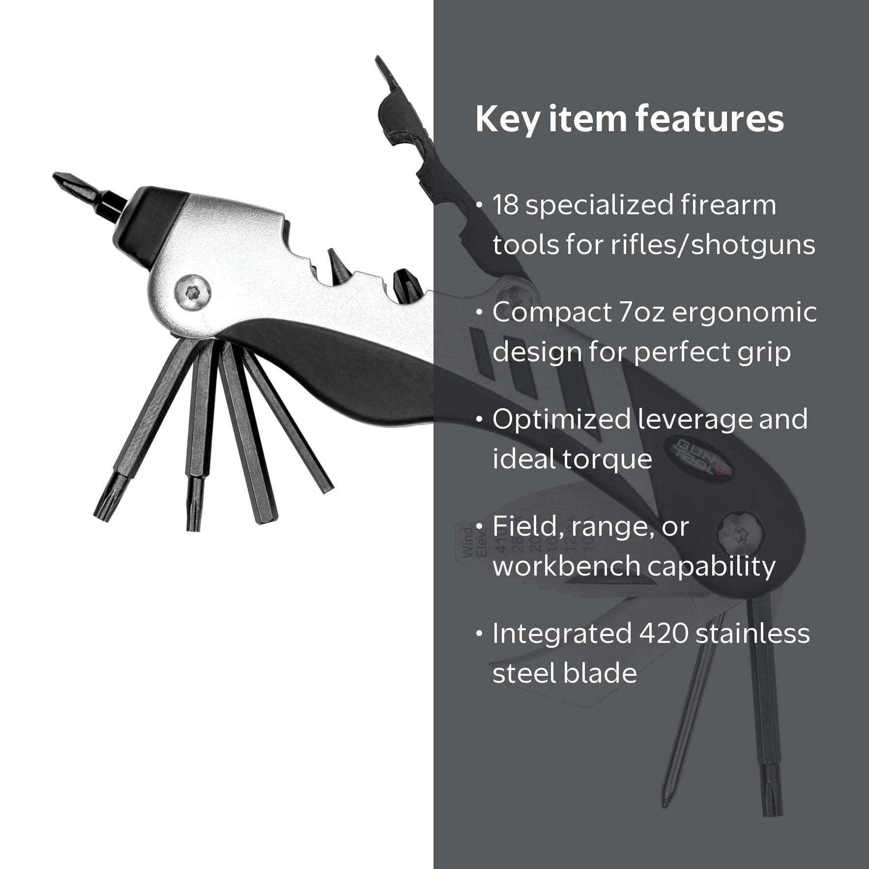 Real Avid The Gun Tool 18-In-One Multi-Tool for Rifles Shotguns