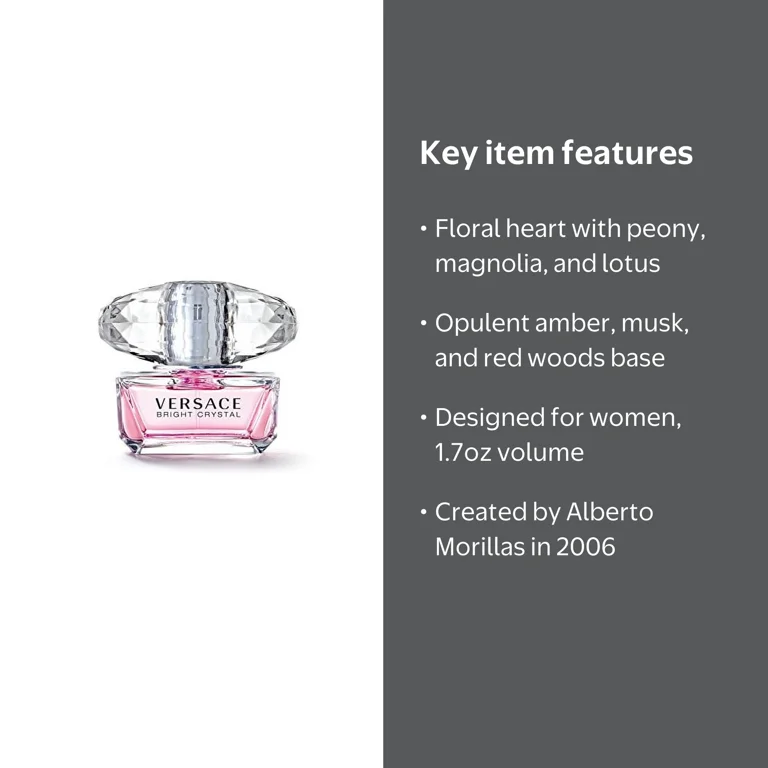 Versace, Eau De Toilette, Bright Crystal 1.7 Oz, Perfume for Women