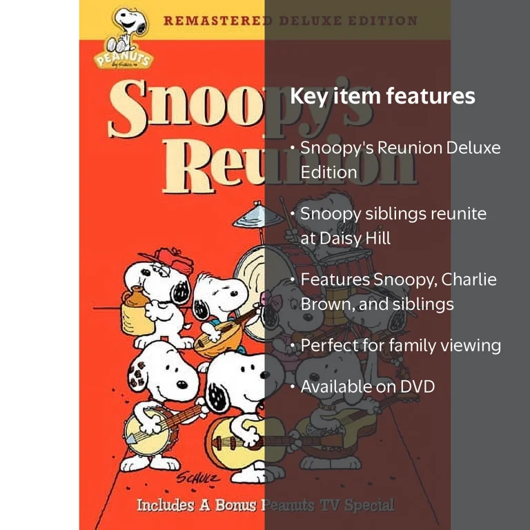 スヌーピー DVD SDS Snoopy's Reunion Deluxe Edition DVD Family Animation with