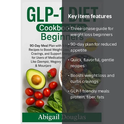 GLP-1 Diet Cookbook for Beginners: 90-Day Meal Plan with 5-Ingredient Recipes to Boost Weight Loss, Curb Cravings, and S, (Paperback)