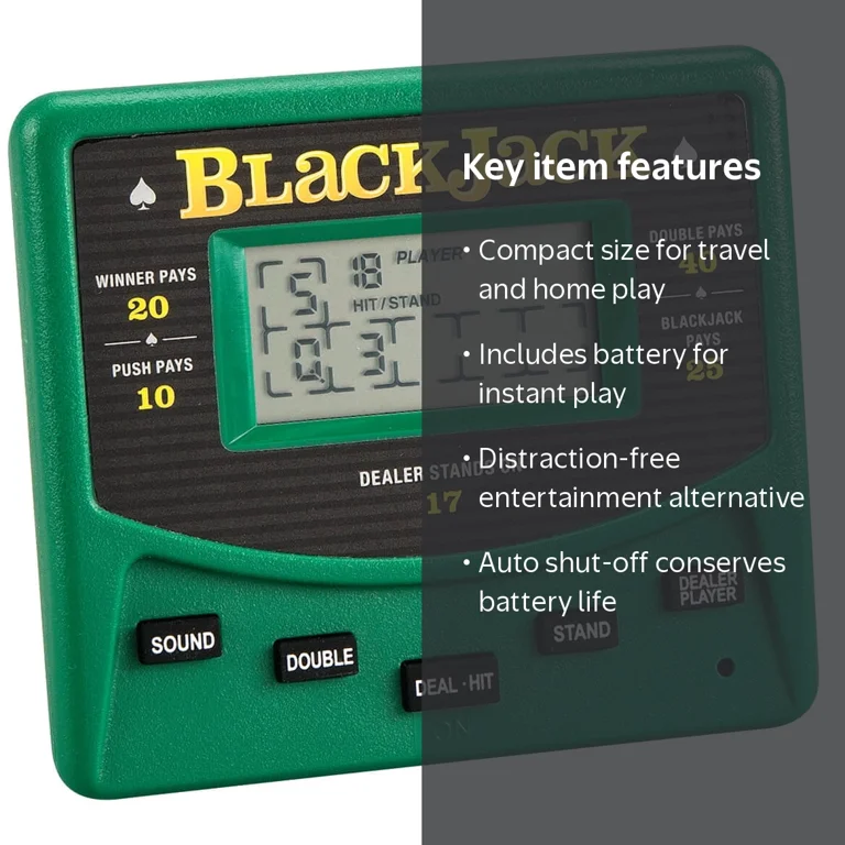 Fox Valley Traders, BlackJack Handheld Game, 1 AAA battery