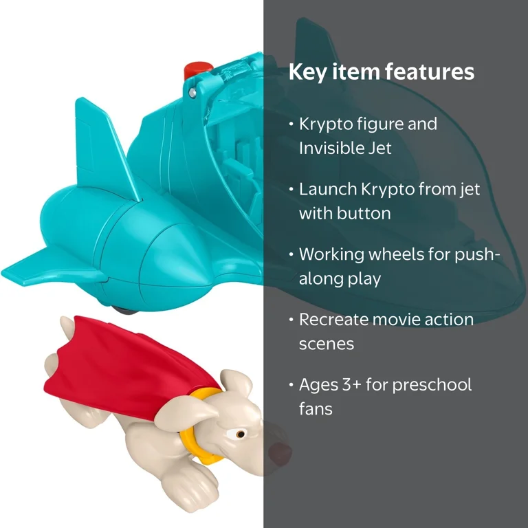 Fisher-Price DC League of Super-Pets Super Launch Krypto Figure