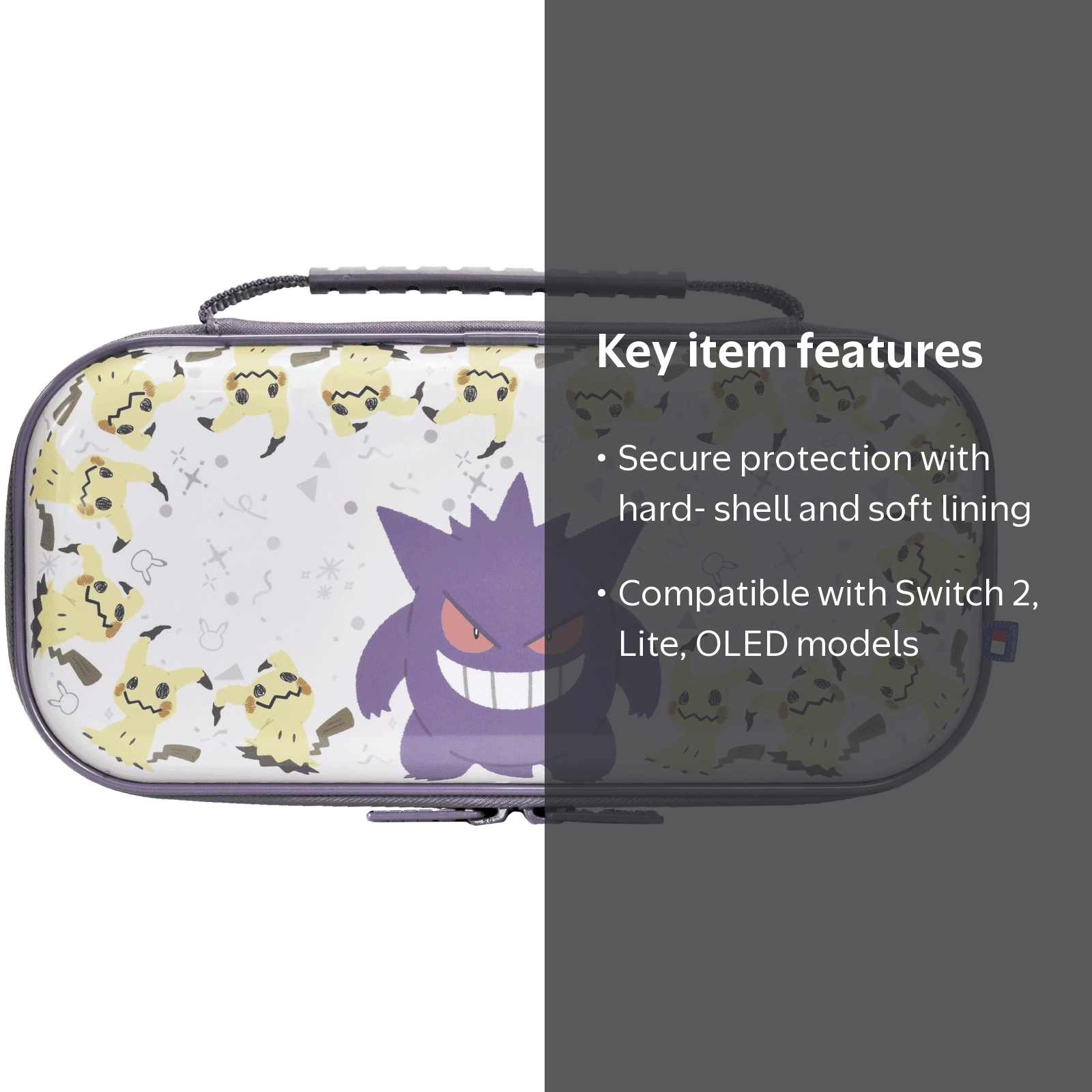 HORI Vault Case (Gengar & Mimikyu) - Hard Shell Carrying Case for