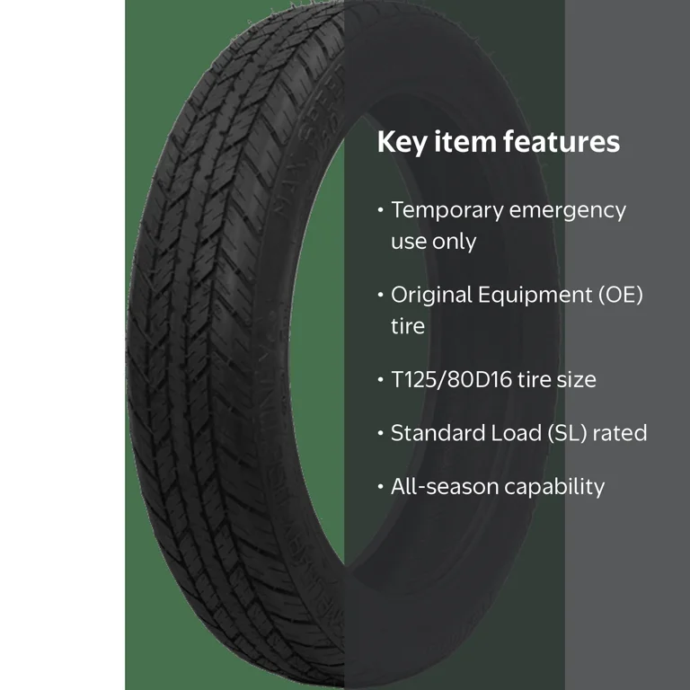 Kumho 121 Compact Donut Rubber - T125/80D16 97M Temp Spare Tire