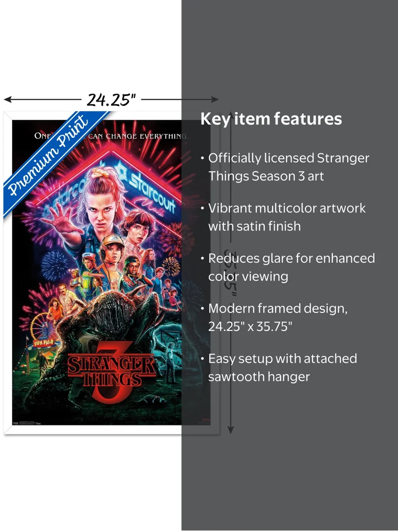 Netflix Stranger Things: Season 3 - One Sheet Wall Poster, 22.375