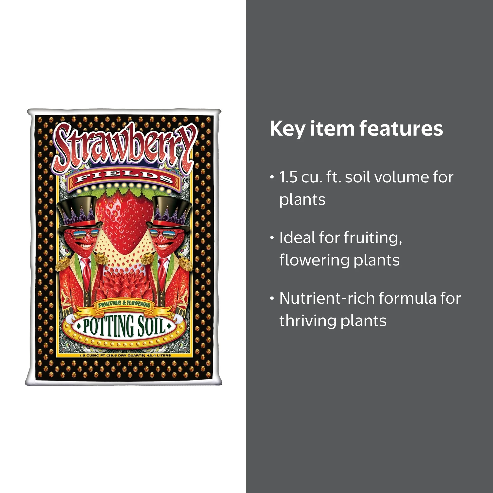 FoxFarm Indoor Plant Organic Nutrient Potting Soil for Fruiting