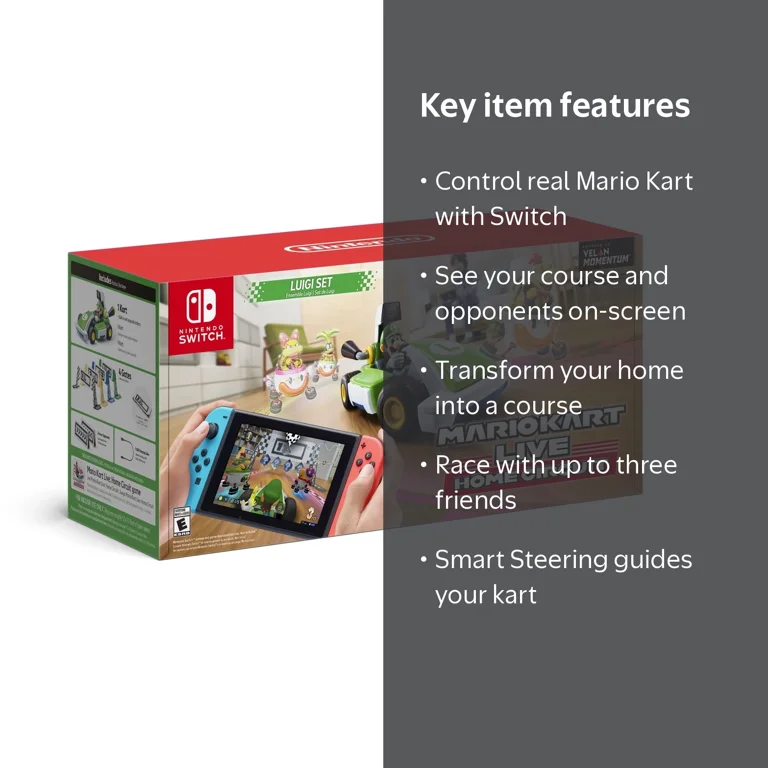 Nintendo Luigi Set - Mario Kart Live: Home Circuit Game for