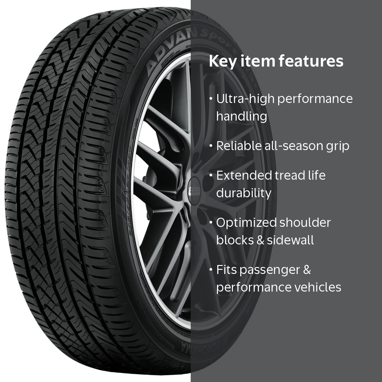 Yokohama High Performance Advan Sport A/S+ 225/45R19XL 96Y BW All