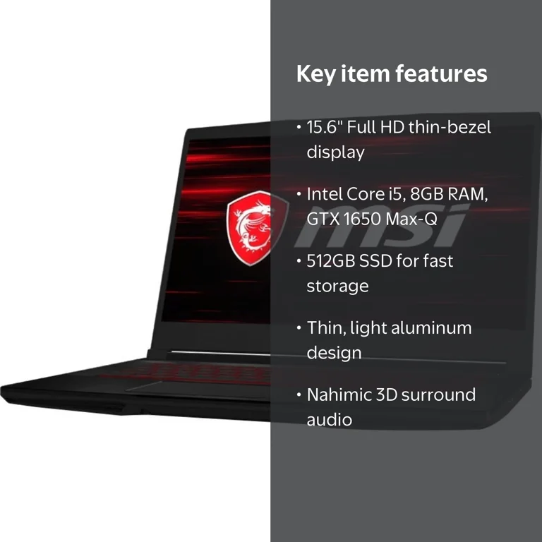 MSI, Gaming Laptop, GF63 THIN 9SC-614, 15.6