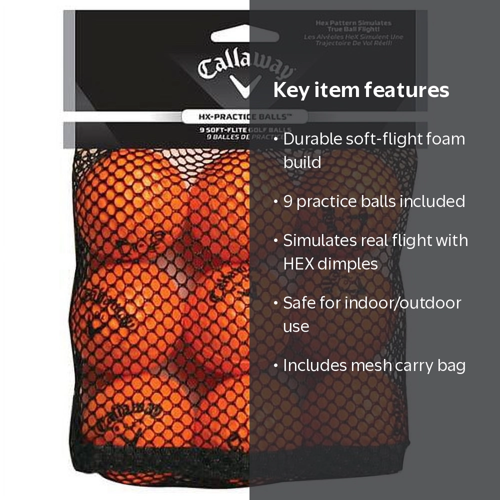 Callaway HX Soft-Flight Foam Practice Golf Balls, Orange - Walmart.com