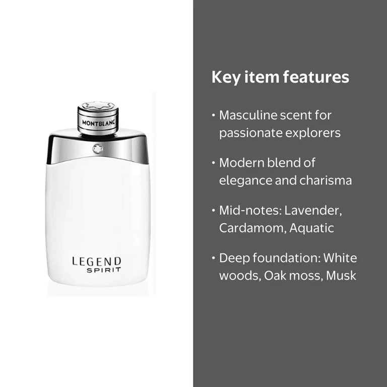 Montblanc Legend Spirit Men's Perfume, 6.7 Oz Eau de Toilette