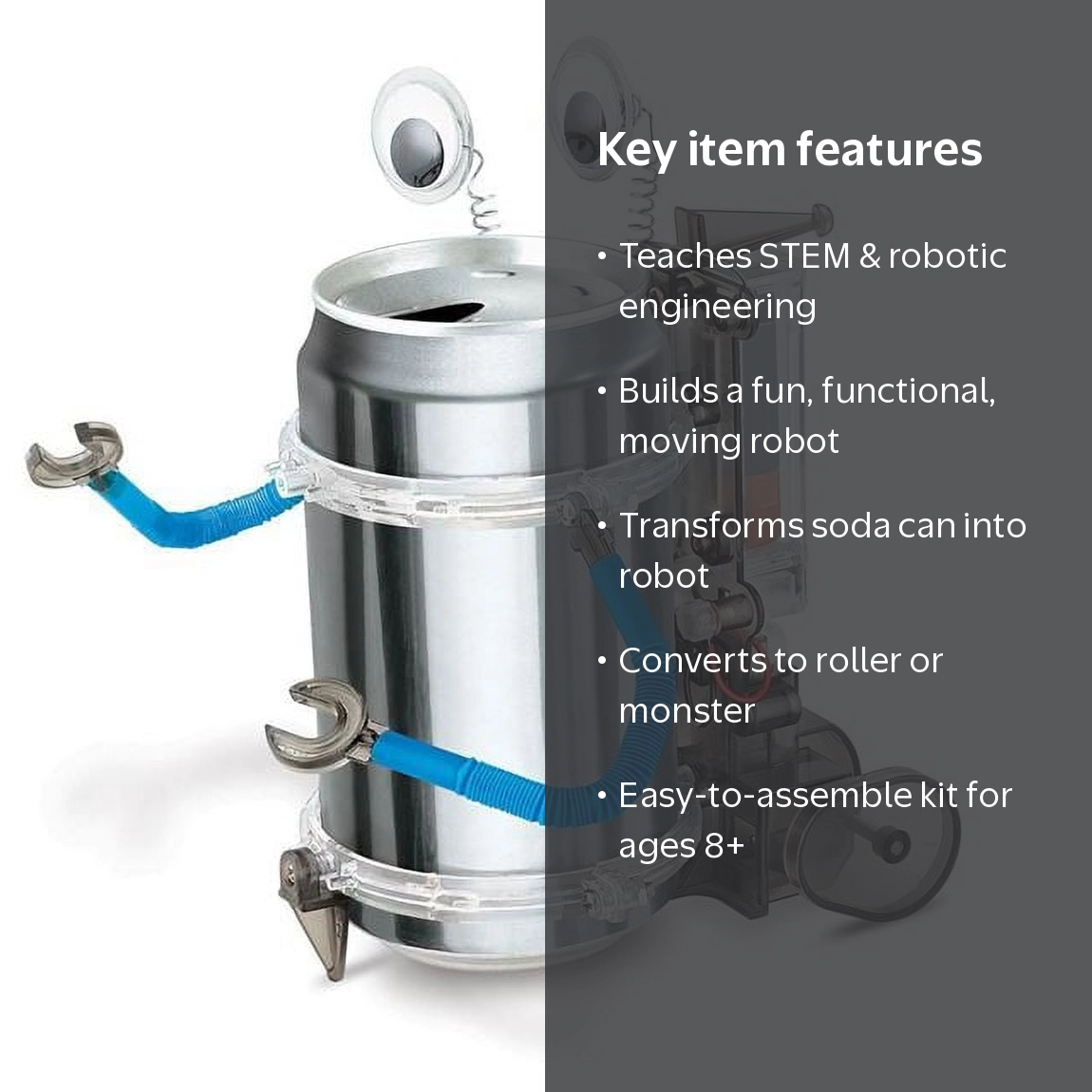 4M Tin Can Robot Science Model 3635, STEM Robotics Kit, 1 Each