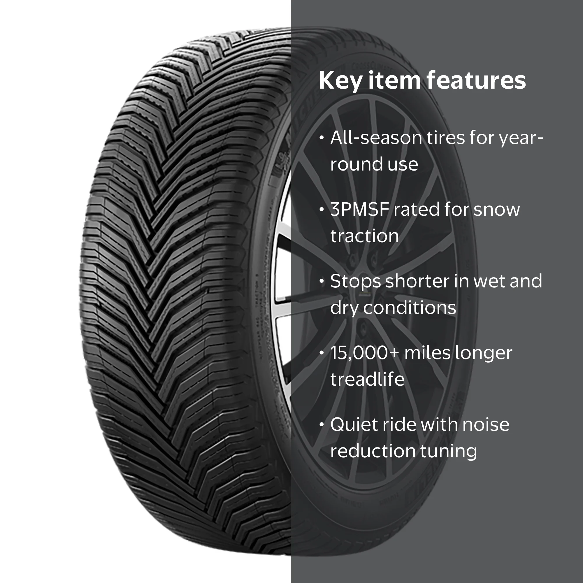 Michelin, All-Season Tire, 215/60R16 95V, Year-Round Performance