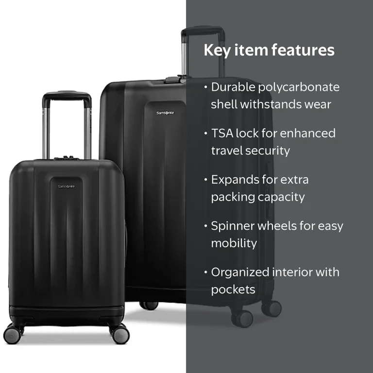 Samsonite Ridgeway 2-Piece Hardside Spinner Luggage Set, Durable